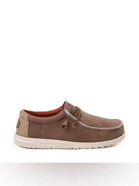 HEYDUDE Wally Craft Leather classic slip-on moccasin sneakers